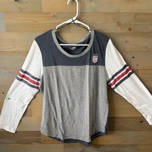 Gray and White Kids Long Sleeve Shirt